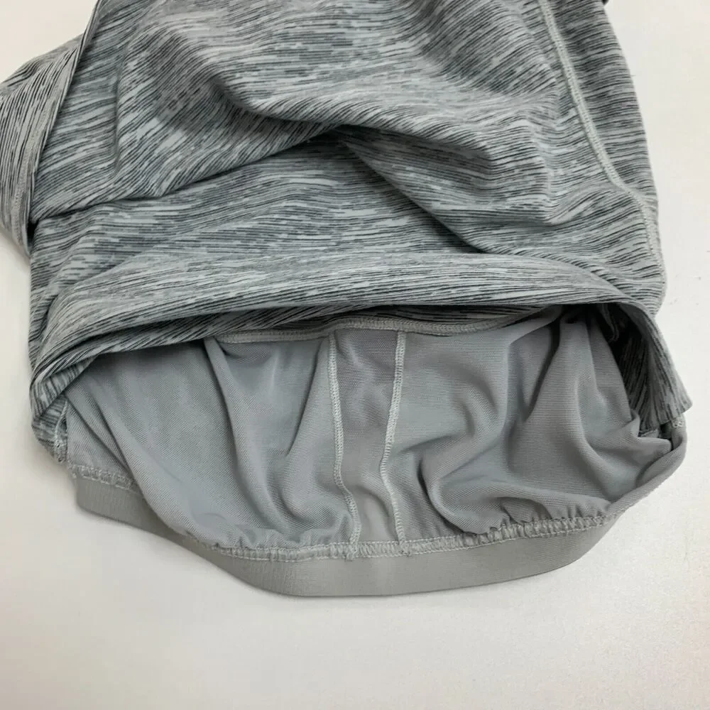 Lululemon Dancing Warrior Tank Top Womens 6 Gray Pink Strappy Shelf Bra Athletic